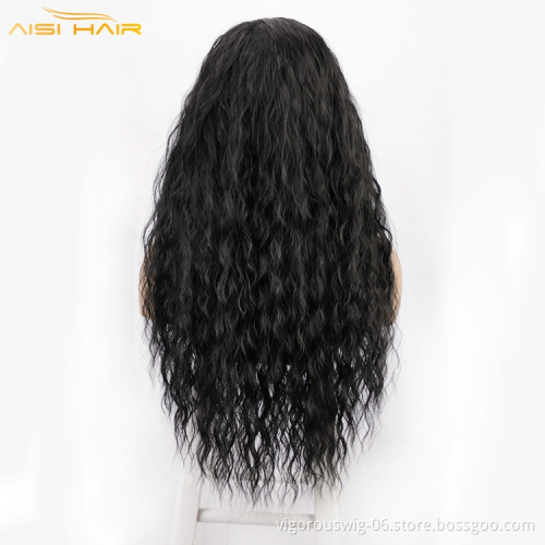 Wholesale Water Curly Braiding Hair Wig Extension Cheap Clip Ombre Kinky Fiber Hair Synthetic For Black Women Headband Wigs